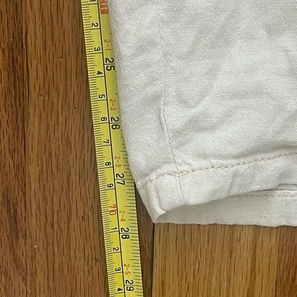 ANTHROPOLOGIE PILCRO Slim Linen Blend Cargo Pants Plus Size 2X Ivory NEW Beach - Picture 14 of 14